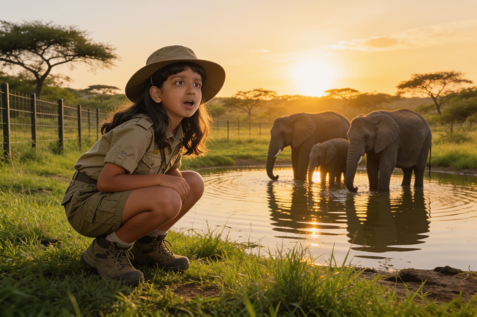 Shreya's Safari Under the Lantern Sky — illustration for page 2