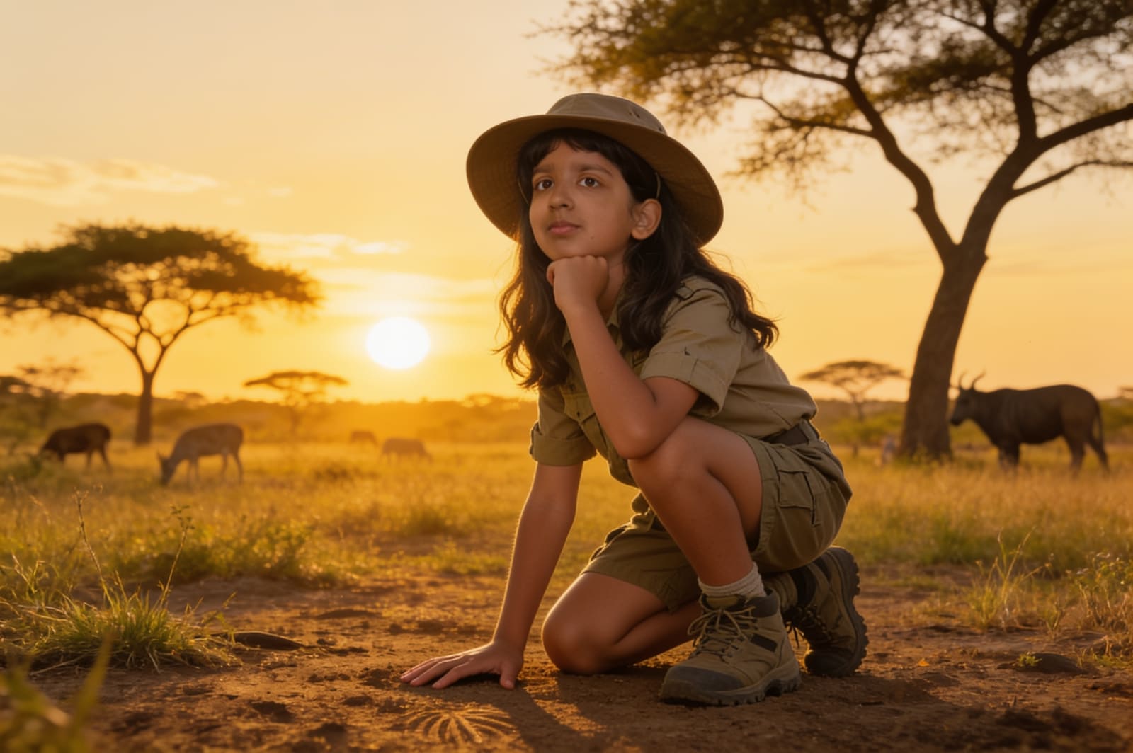 Shreya's Safari Under the Lantern Sky — illustration for page 3