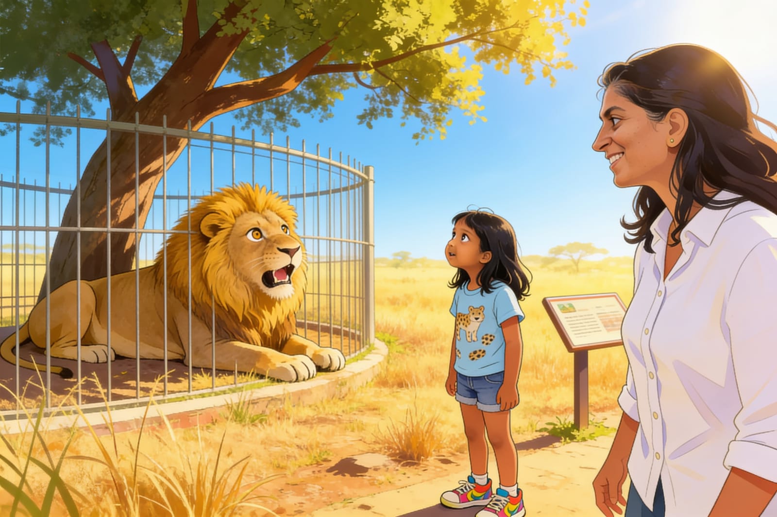 Aahana's Great Zoo Adventure — illustration for page 3