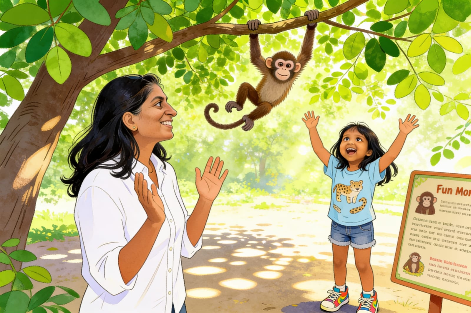 Aahana's Great Zoo Adventure — illustration for page 5
