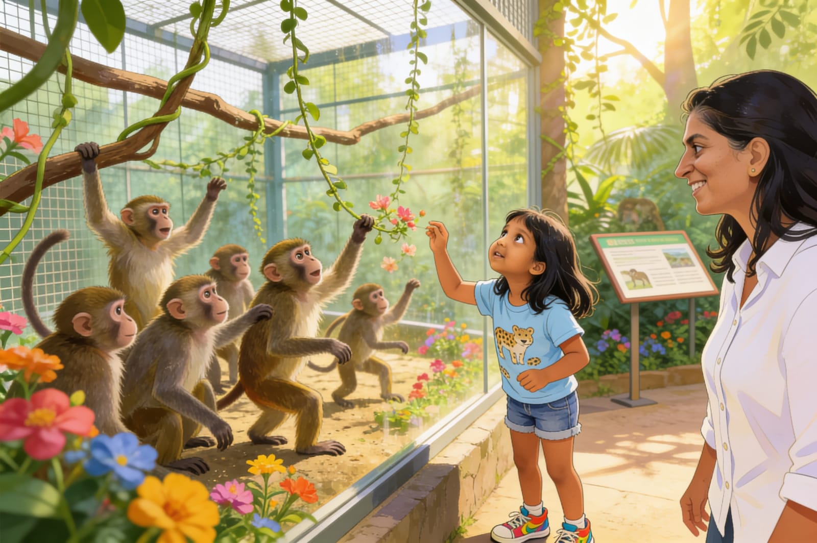 Aahana's Great Zoo Adventure — illustration for page 6