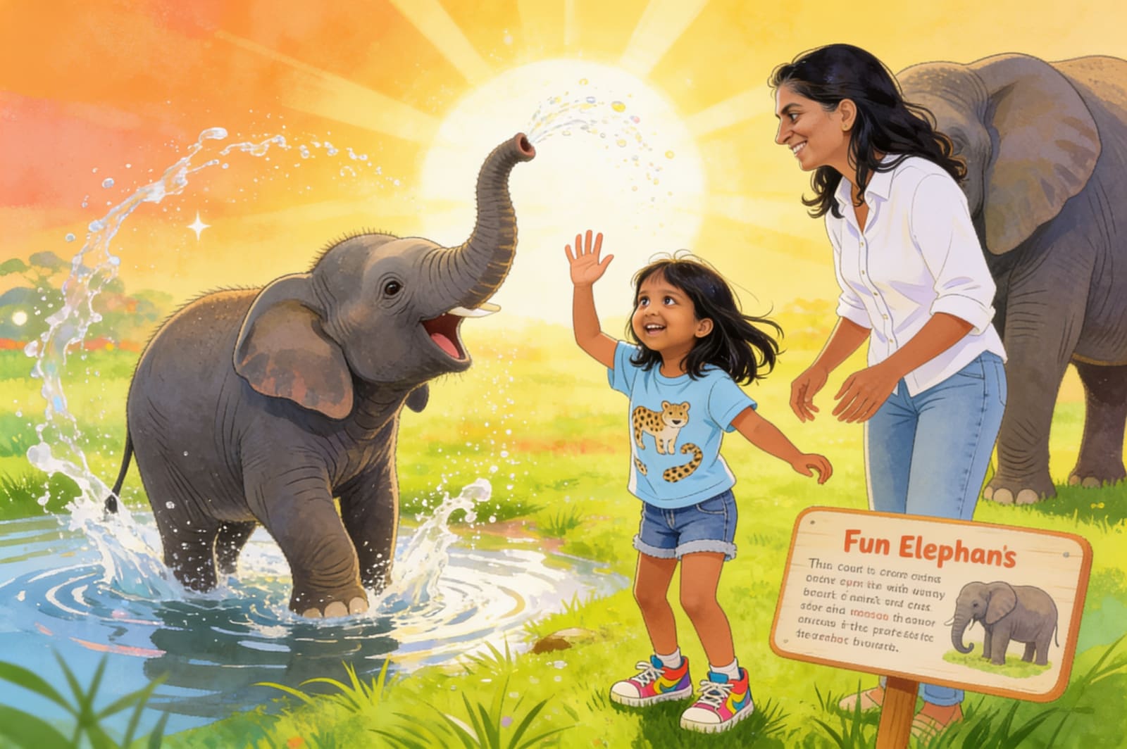 Aahana's Great Zoo Adventure — illustration for page 8