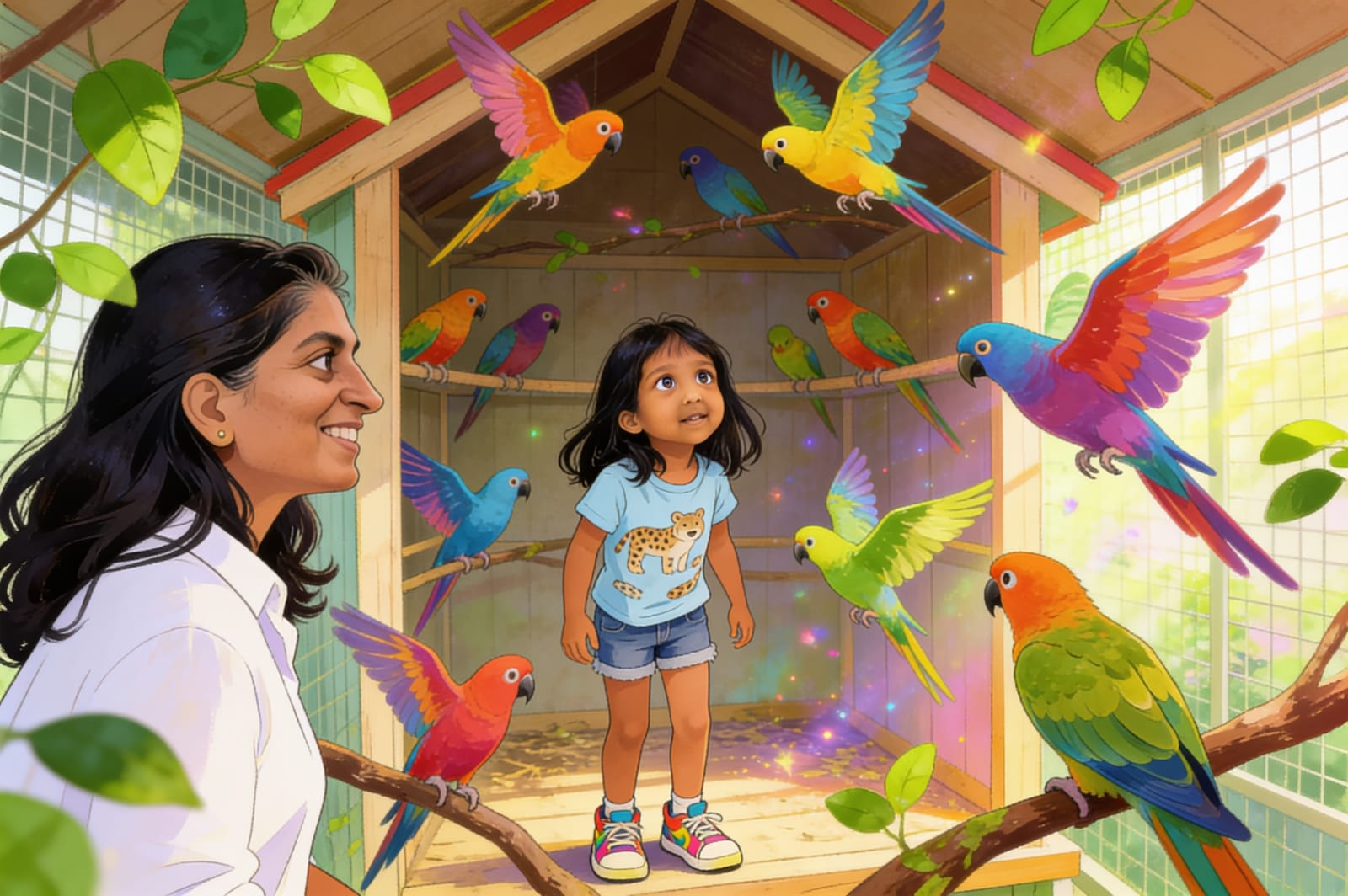 Aahana's Great Zoo Adventure — illustration for page 11