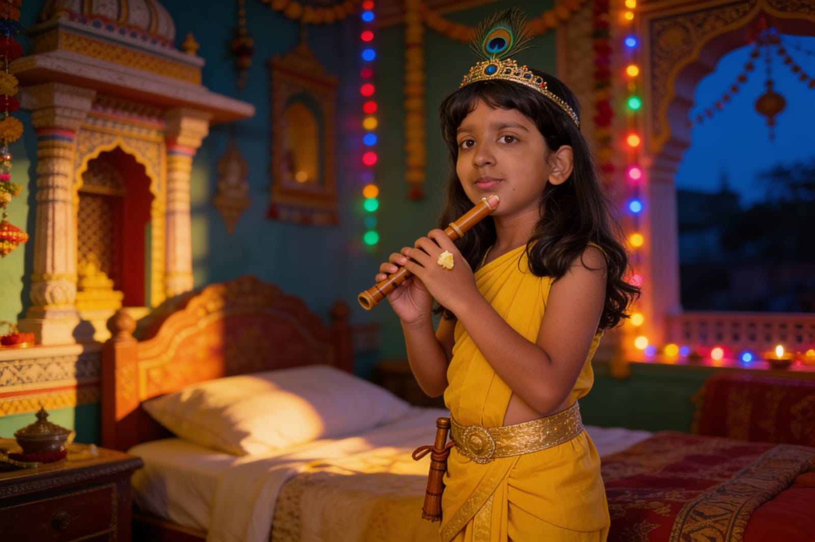 Shreya and the Butter Thief of Vrindavan — illustration for page 8