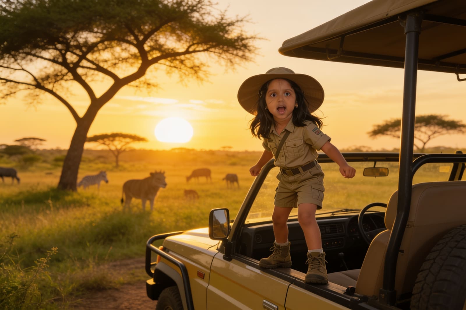 Aahana's Safari of Small Wonders — illustration for page 1