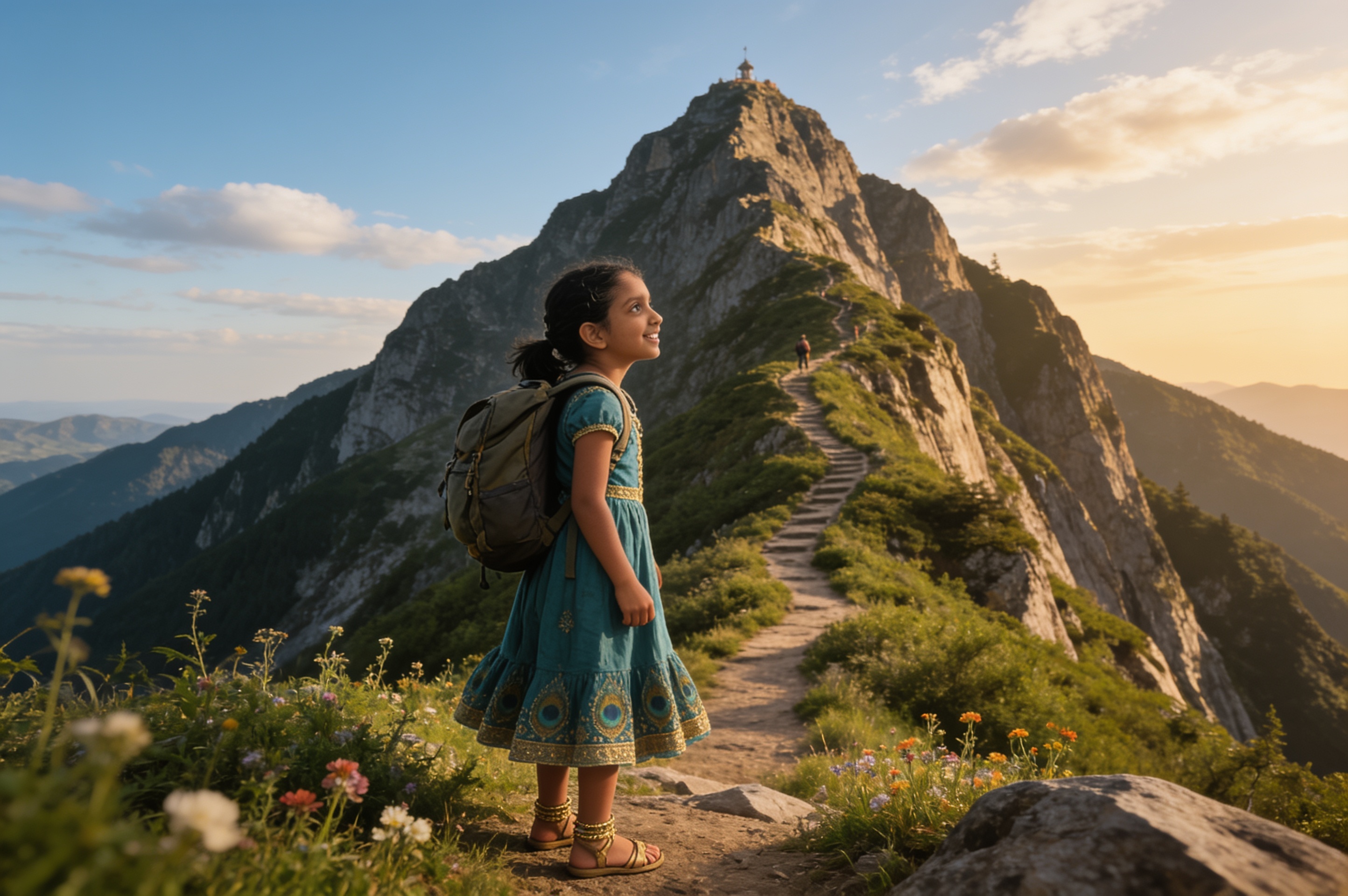 Shreya and the Mountain That Moved — illustration for page 2