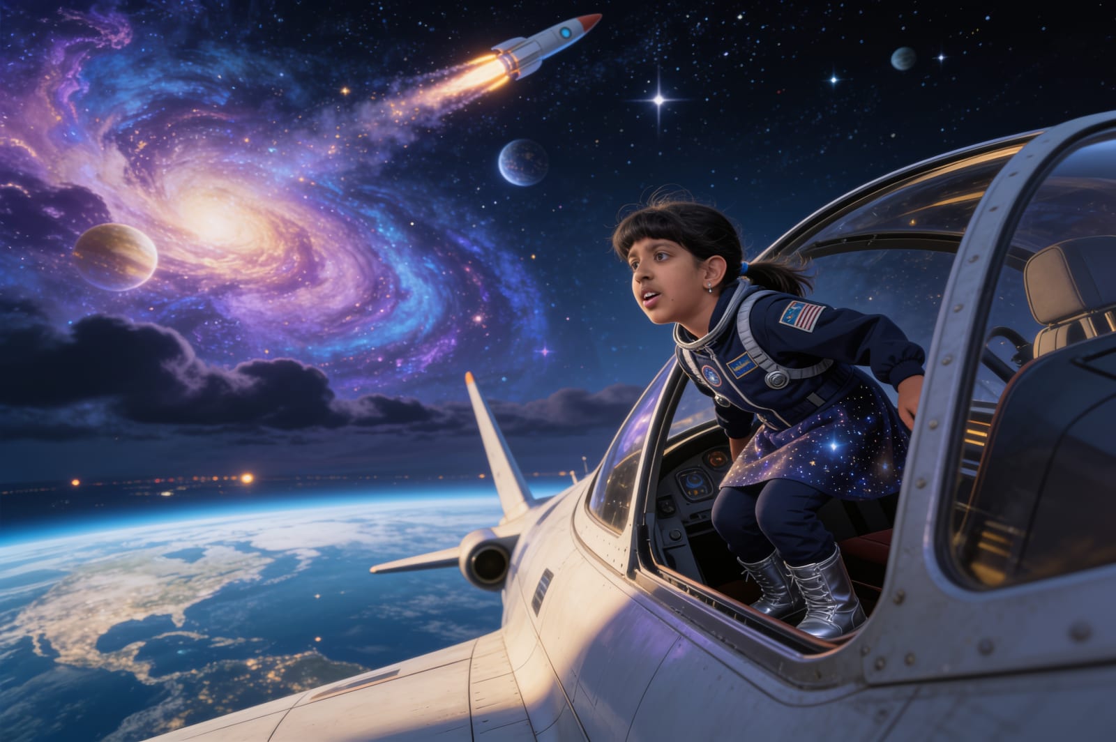 Shreyam and the Lights From Orbit — illustration for page 11