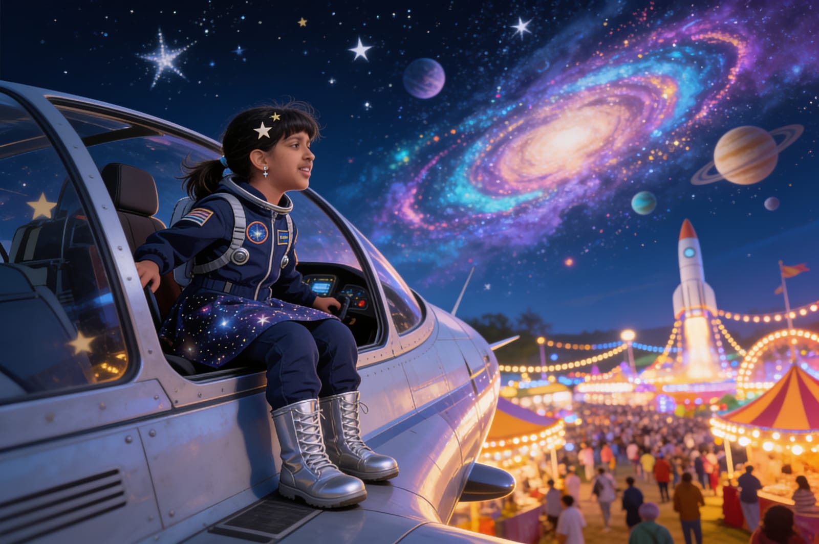 Shreyam and the Lights From Orbit — illustration for page 15