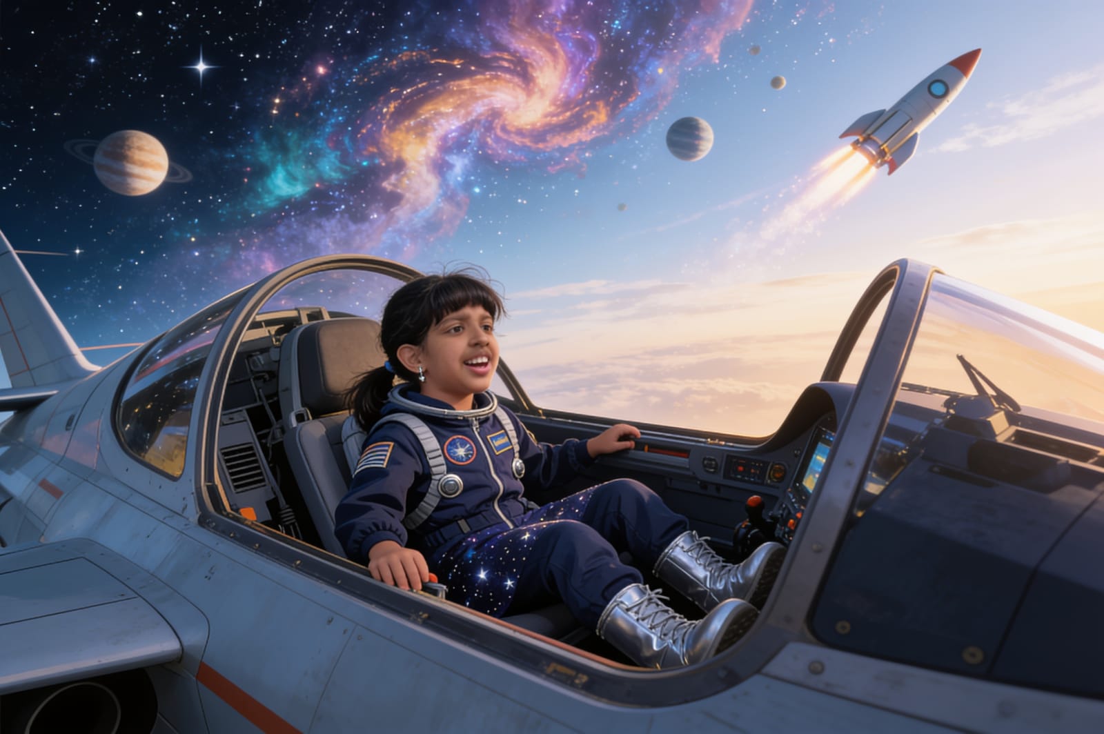 Shreyam and the Lights From Orbit — illustration for page 16