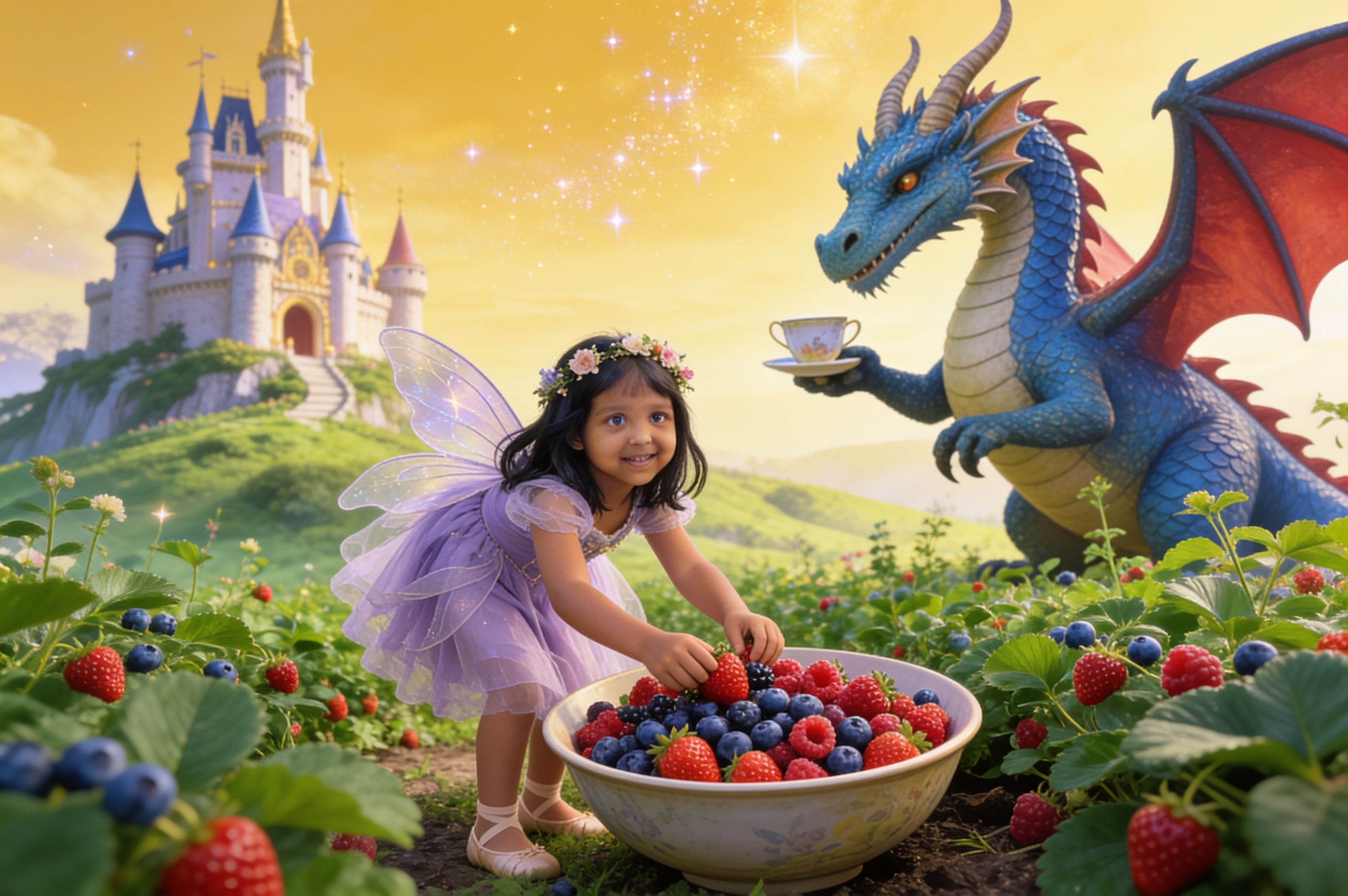 Aahana and the Dragon Who Came to Tea — illustration for page 11
