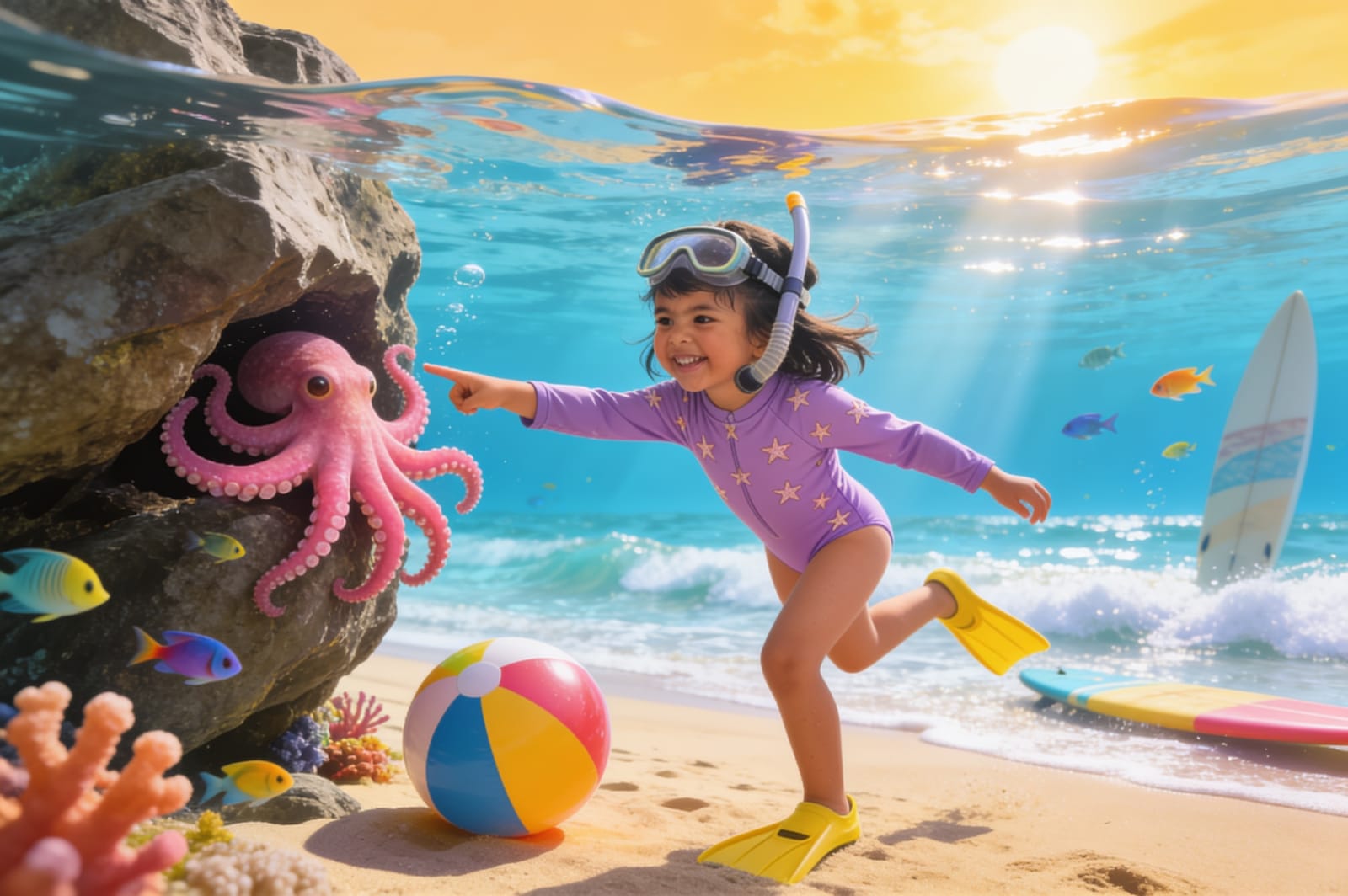 Soha and the Shy Octopus — illustration for page 15