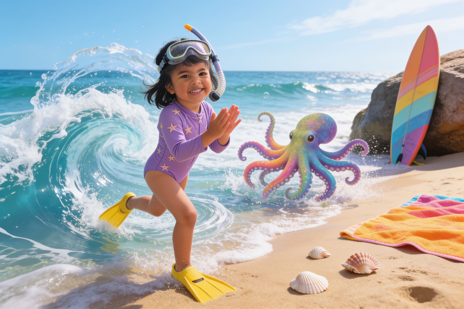 Soha and the Shy Octopus — illustration for page 12