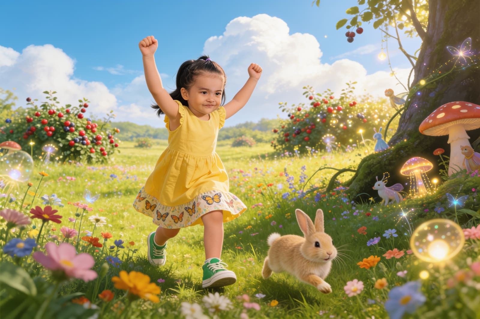 Bunny's Berry Basket — illustration for page 1