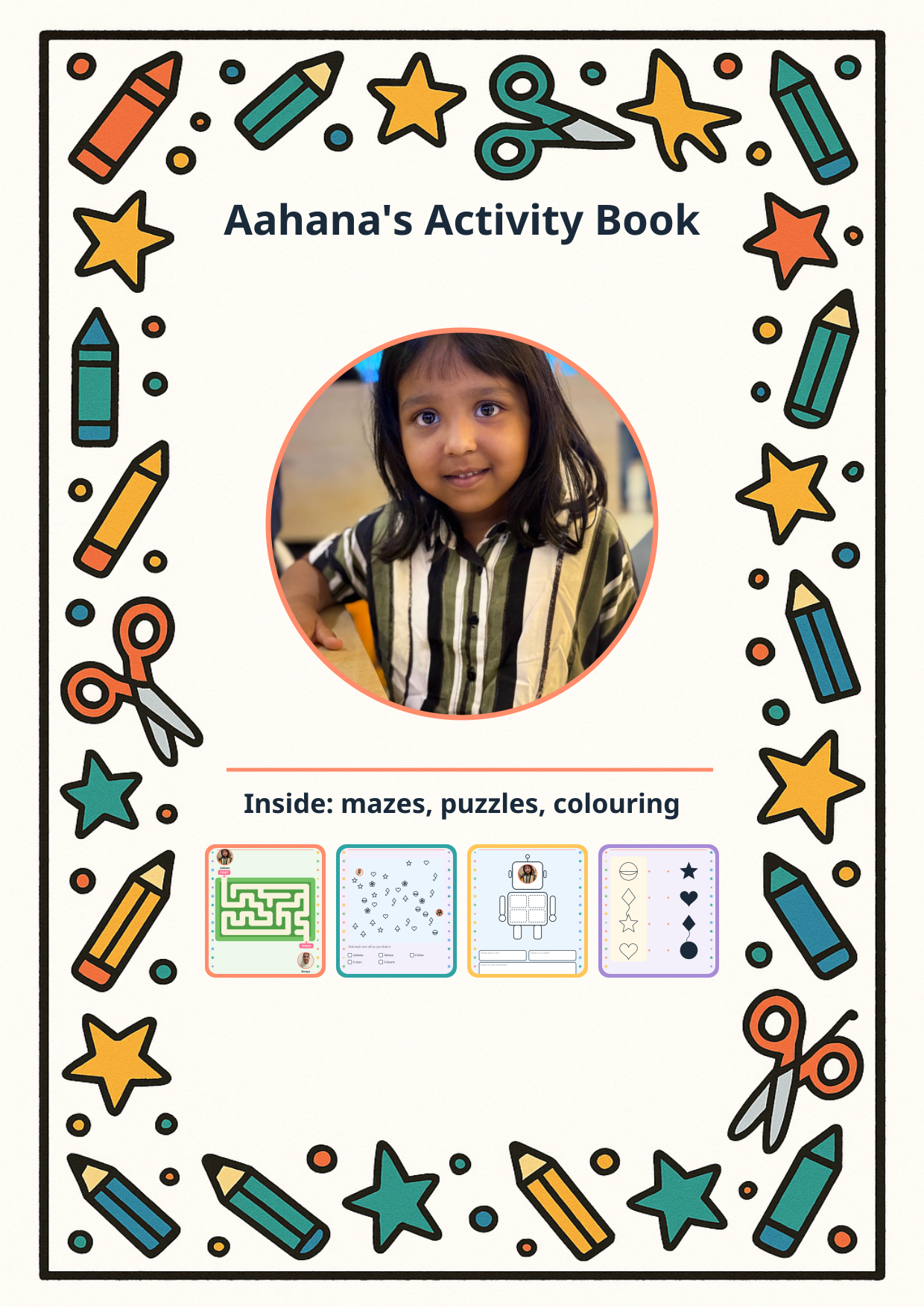 Aahana's Activity Book book cover