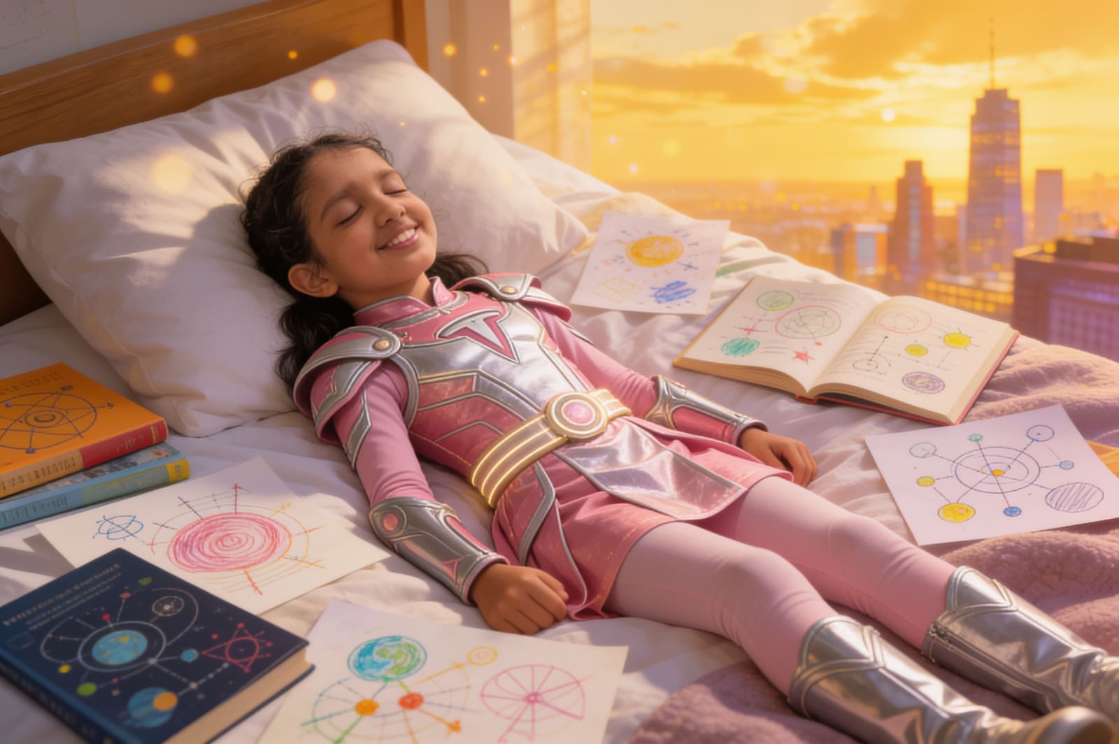 Shreya and the Flying Tesla — illustration for page 16