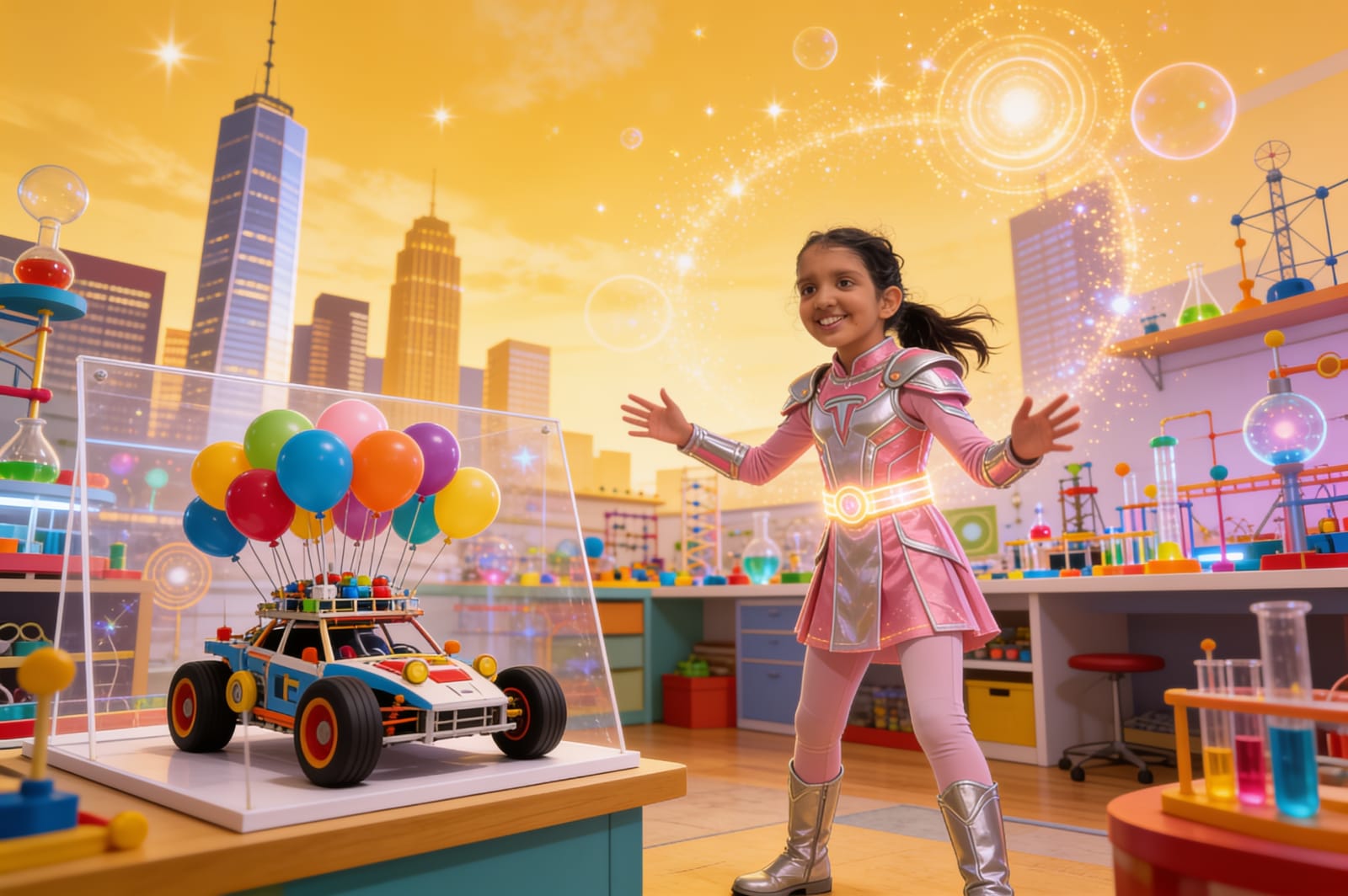 Shreya and the Flying Tesla — illustration for page 12