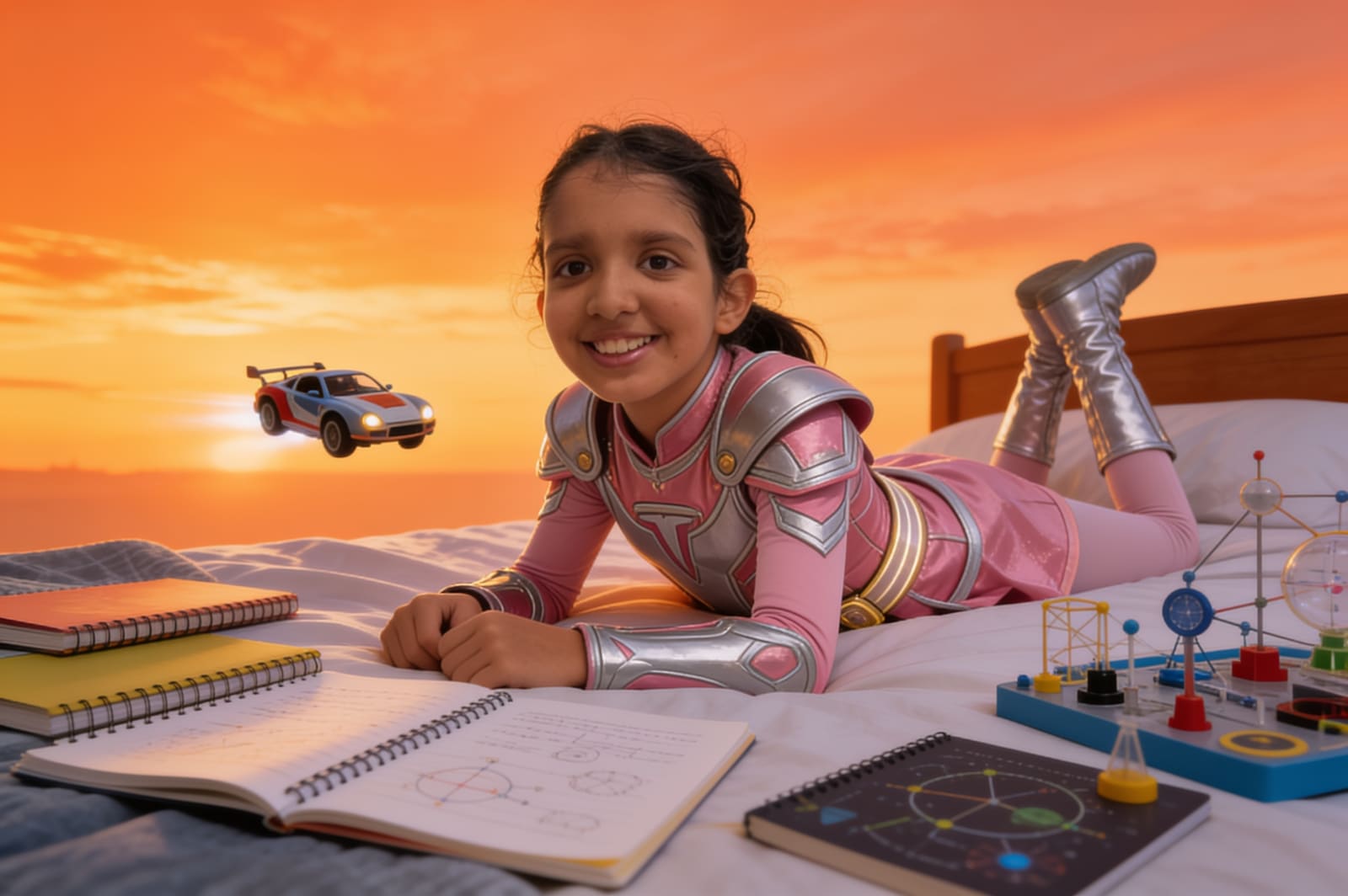 Shreya and the Flying Tesla — illustration for page 15