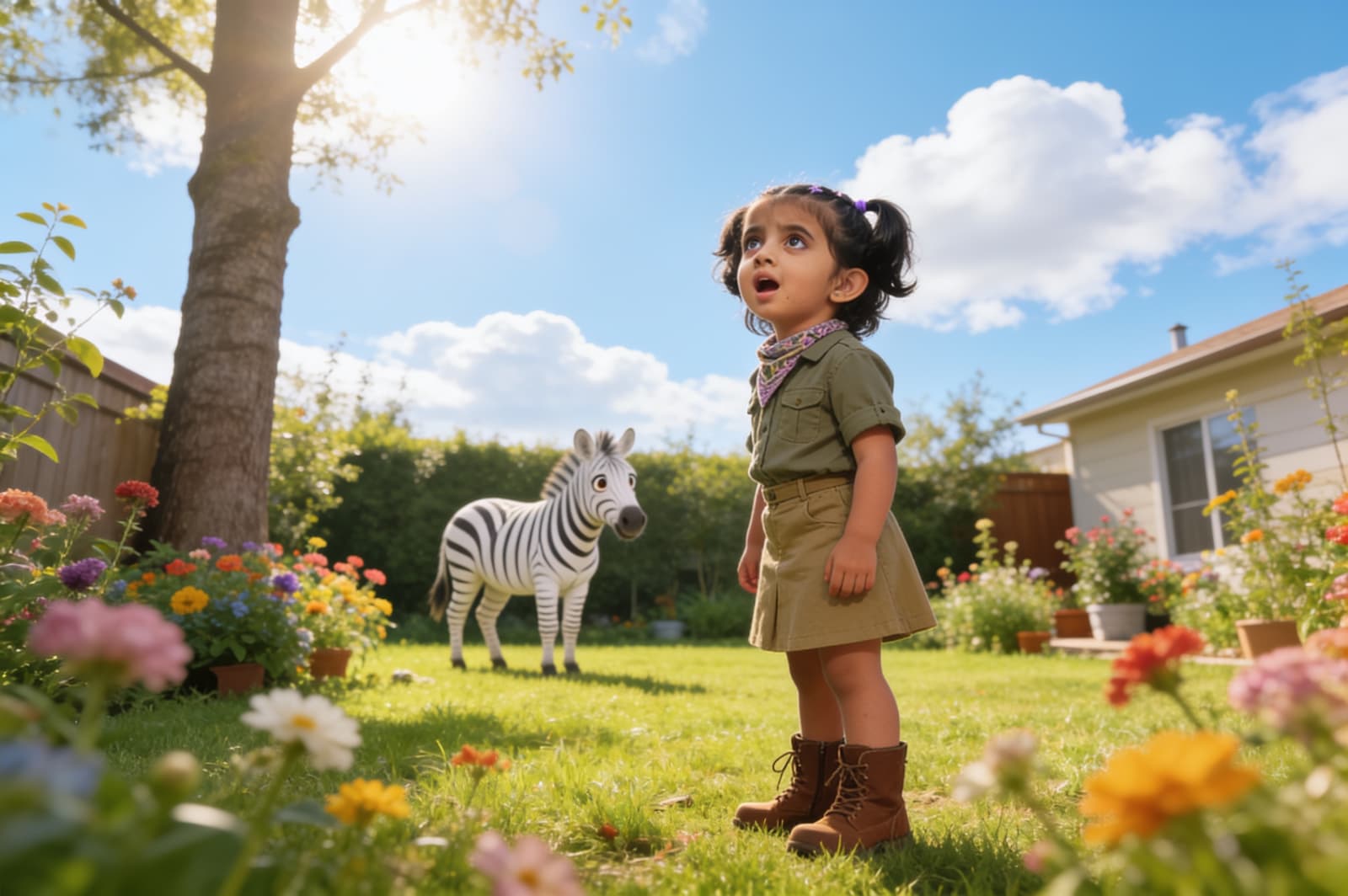 Ayzal and the Zebra Who Lost His Stripes — illustration for page 1