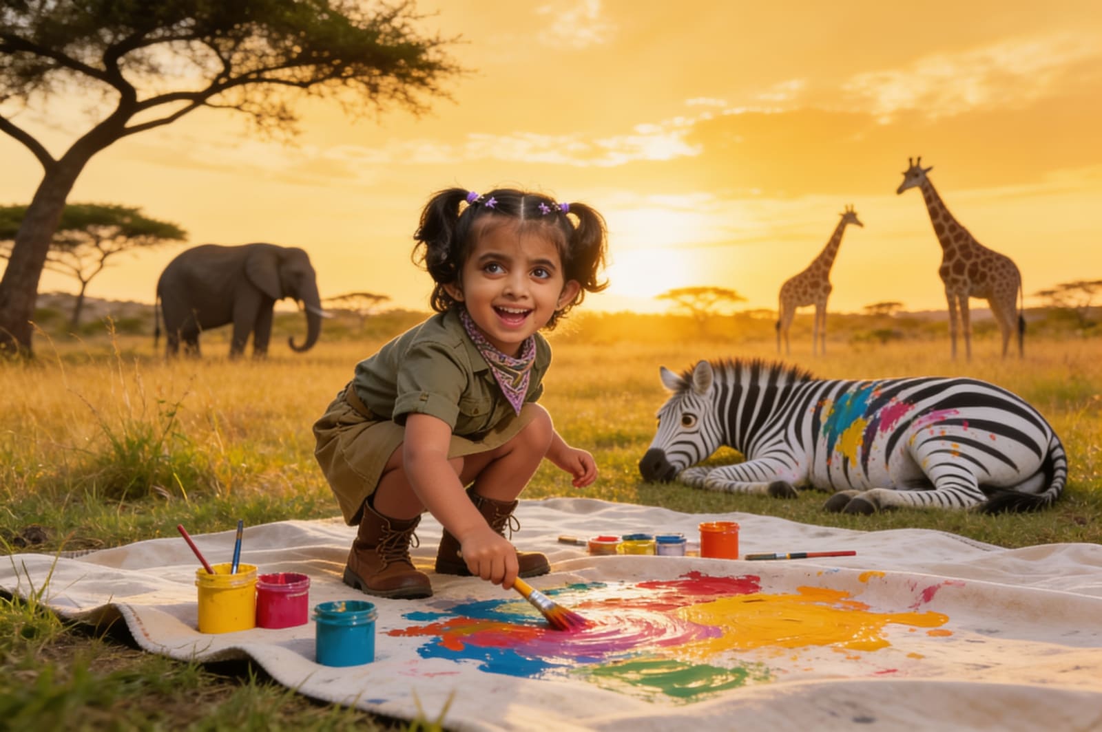 Ayzal and the Zebra Who Lost His Stripes — illustration for page 8