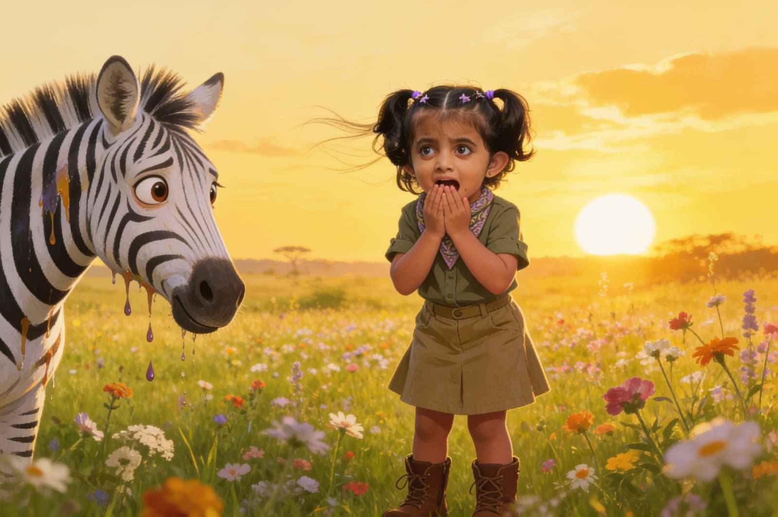 Ayzal and the Zebra Who Lost His Stripes — illustration for page 11