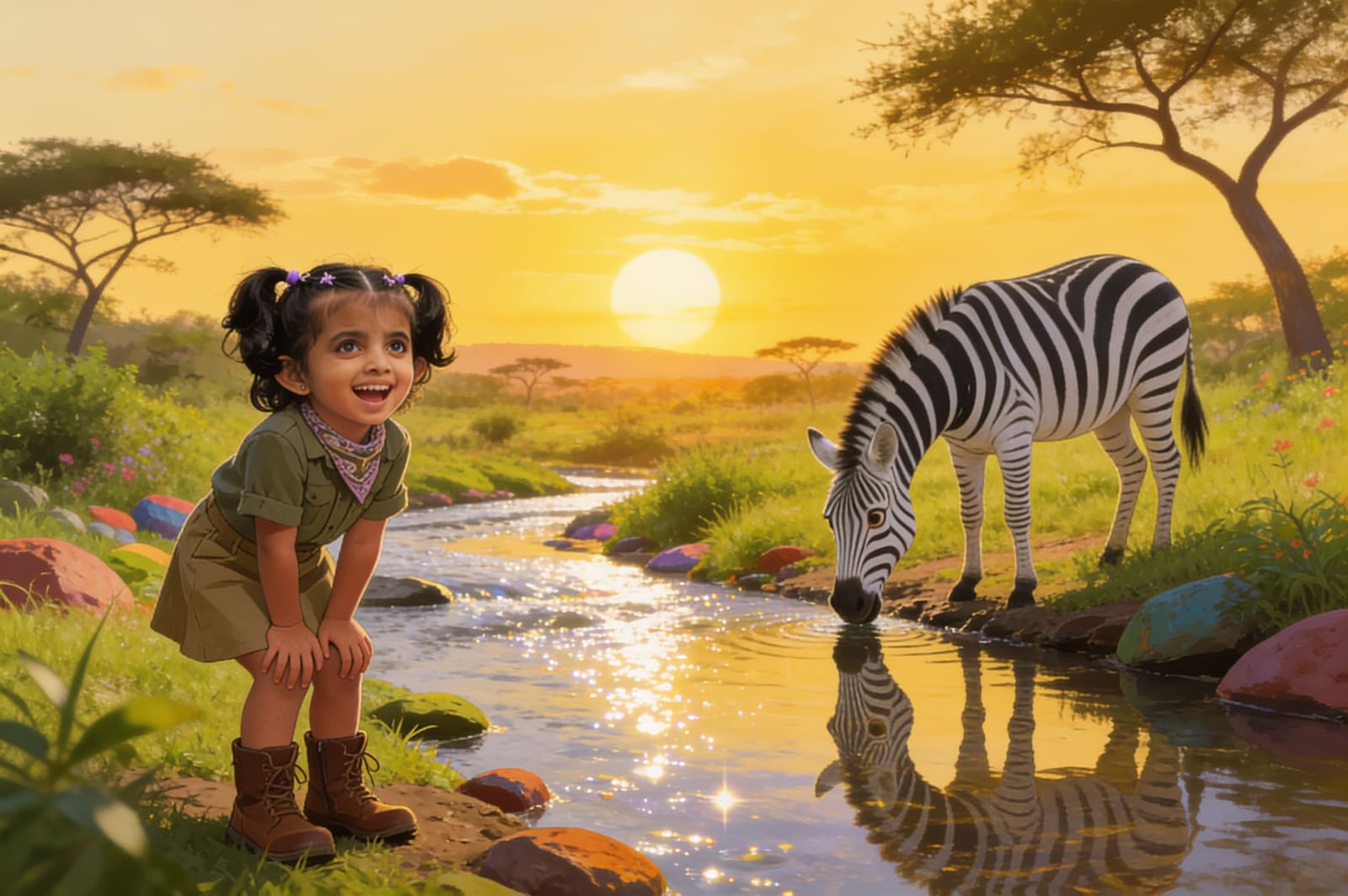 Ayzal and the Zebra Who Lost His Stripes — illustration for page 5