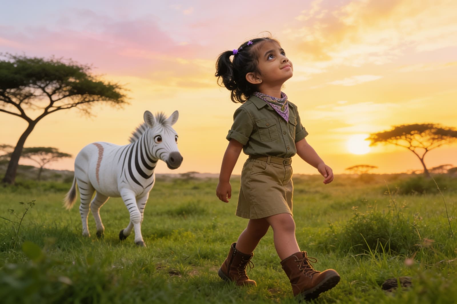 Ayzal and the Zebra Who Lost His Stripes — illustration for page 16