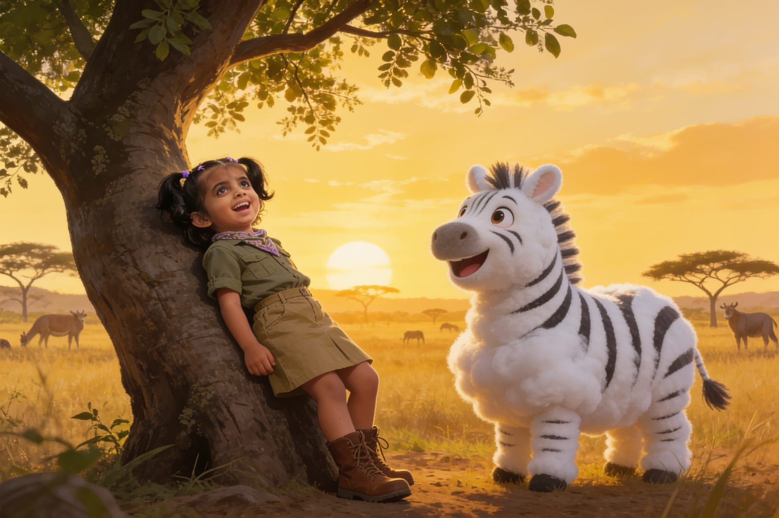 Ayzal and the Zebra Who Lost His Stripes — illustration for page 12