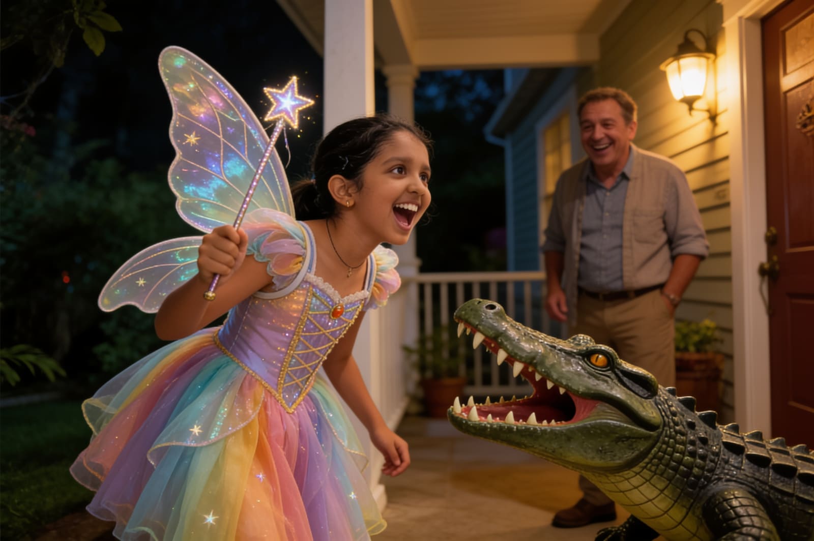Shreya, Aahana and the Night of Halloween — illustration for page 13