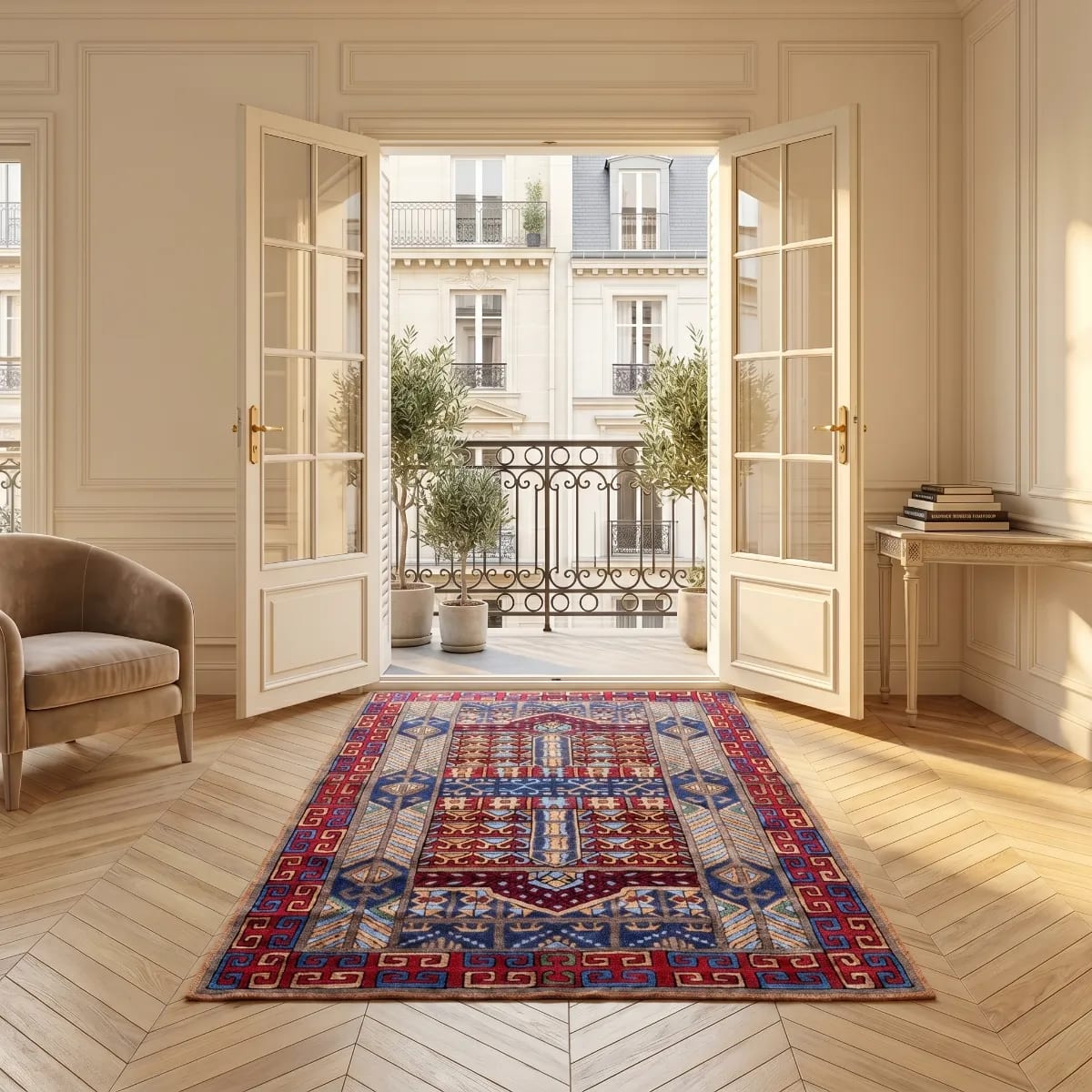 3 ft × 5 ft - Zareen Medallion Aari Rug