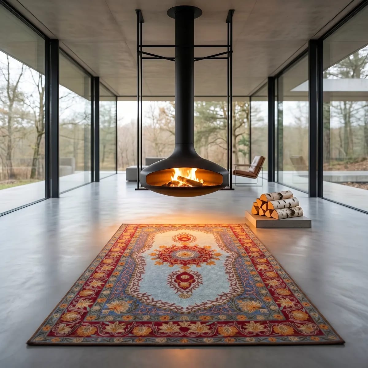 3 ft × 5 ft - Zameer Floral Aari Rug