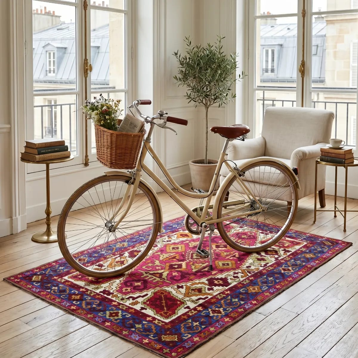 3 ft × 5 ft - Sahar Floral Weave Rug