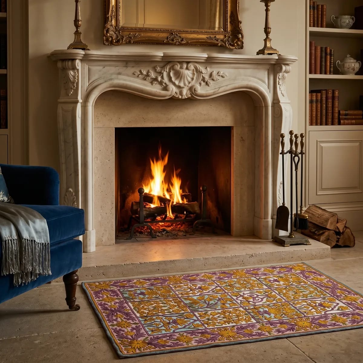 2.5 ft × 4 ft - Zarina Floral Vine Rug
