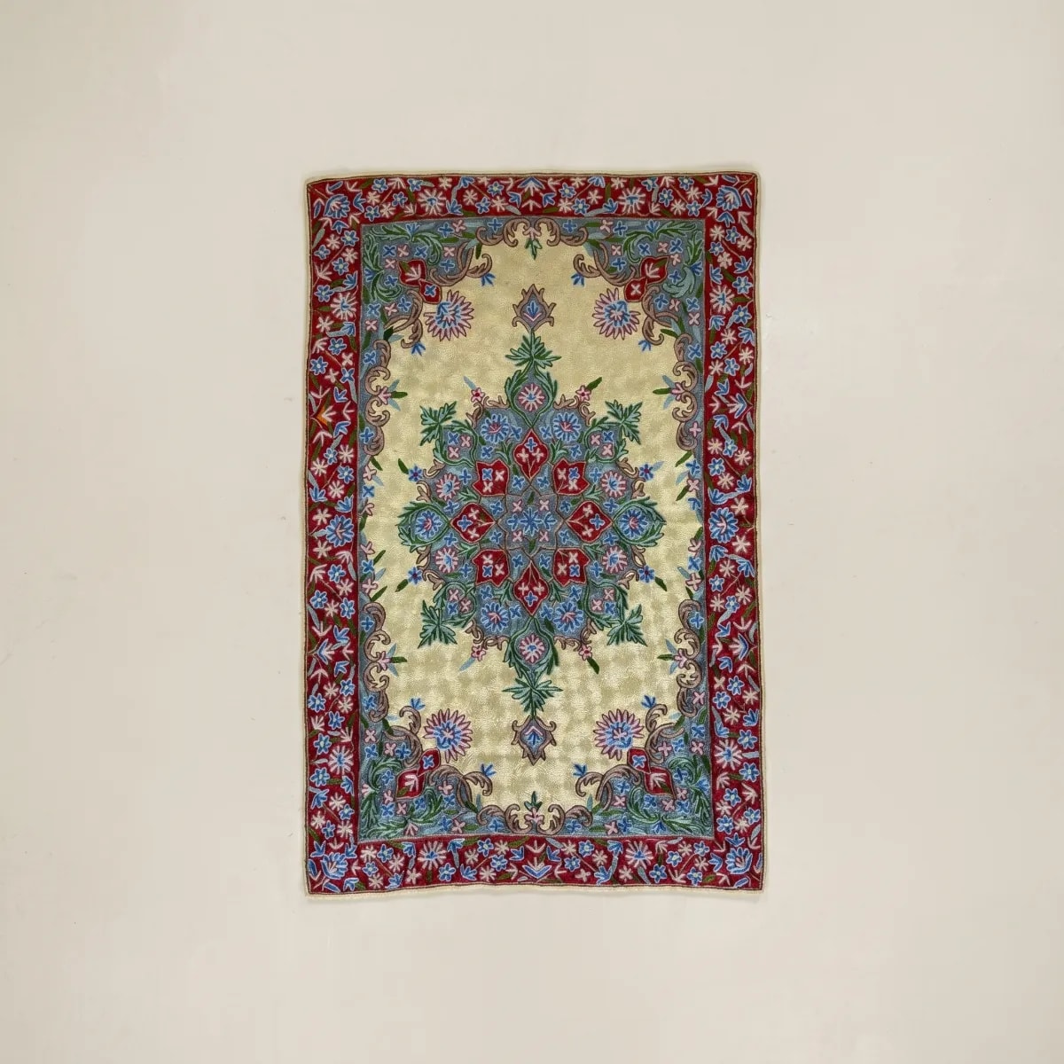 2.5 ft × 4 ft - Zameen-e-Ivory Aari Rug