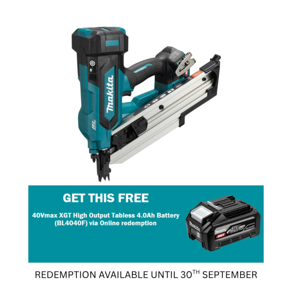 MAKITA BN001GZ 40Vmax XGT Brushless 30°-34° Framing Nailer Skin