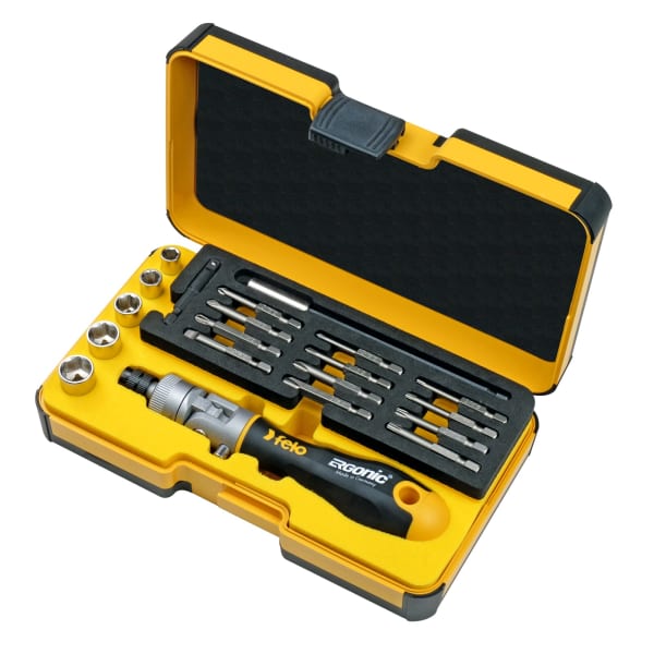 Felo ERGONIC K Socket & Bit Set 1/4"Dr 20pc