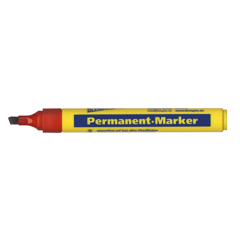 Bleispitz Permanent Marker Chisel Tip Red