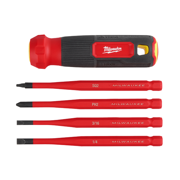 MILWAUKEE 4-IN-1 1000V INSULATED MULTI-BIT SCREWDRIVER