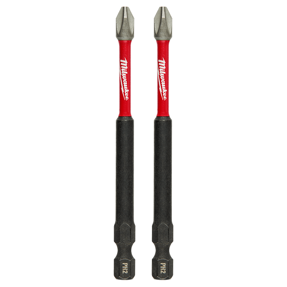 MILWAUKEE SHOCKWAVE™ POWER BIT PHILLIPS #2 89MM (3-1/2") 2PK