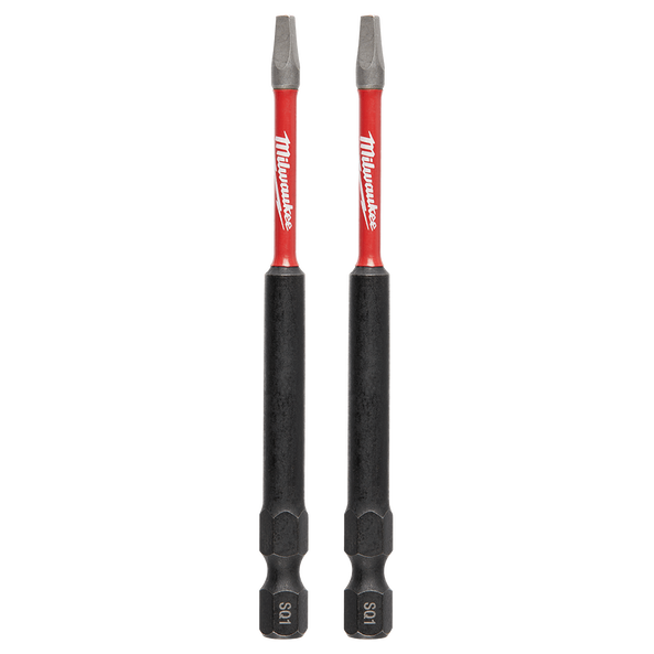 MILWAUKEE SHOCKWAVE™ POWER BIT SQUARE RECESS #1 89MM (3-1.2") 2PK thumbnail 2