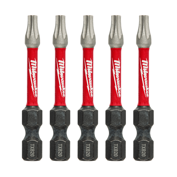 MILWAUKEE SHOCKWAVE™ POWER BIT SECURITY TORX TXB020 50MM (2") 5 PACK