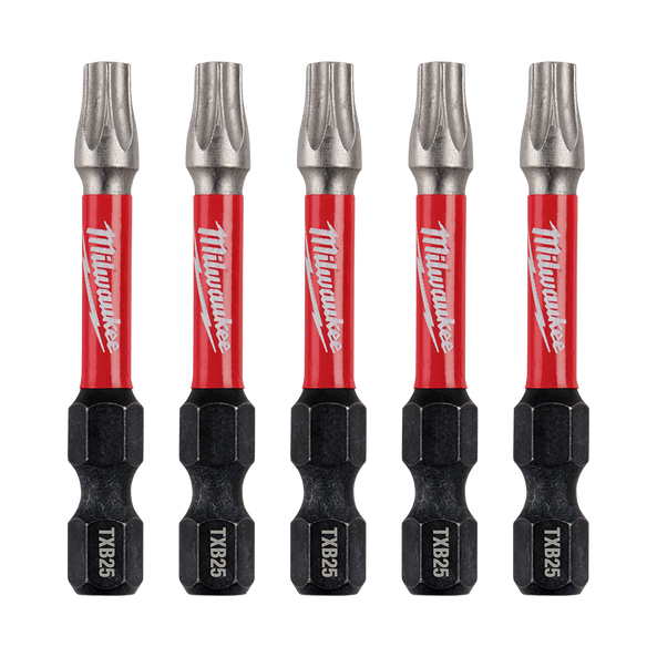 MILWAUKEE SHOCKWAVE™ POWER BIT SECURITY TORX TXB025 50MM (2") 5 PACK