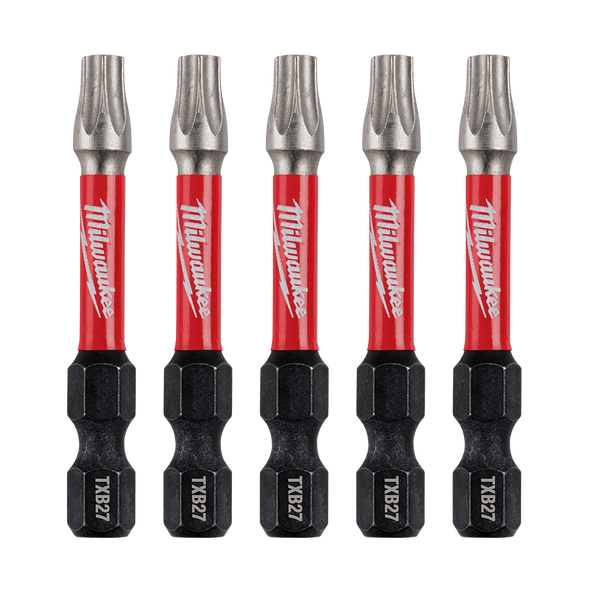 MILWAUKEE SHOCKWAVE™ POWER BIT SECURITY TORX TXB027 50MM (2") 5 PACK