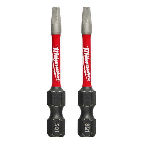 MILWAUKEE SHOCKWAVE™ POWER BIT SQUARE RECESS #1 50MM (2") 2PK