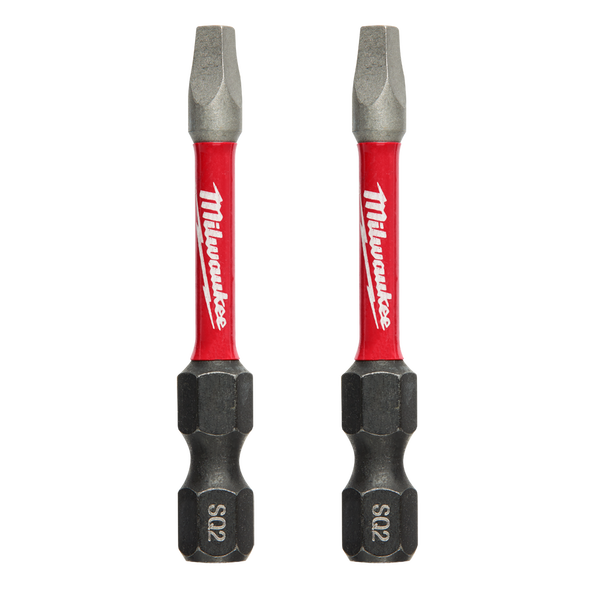 MILWAUKEE SHOCKWAVE™ POWER BIT SQUARE RECESS #2 50MM (2") 2PK
