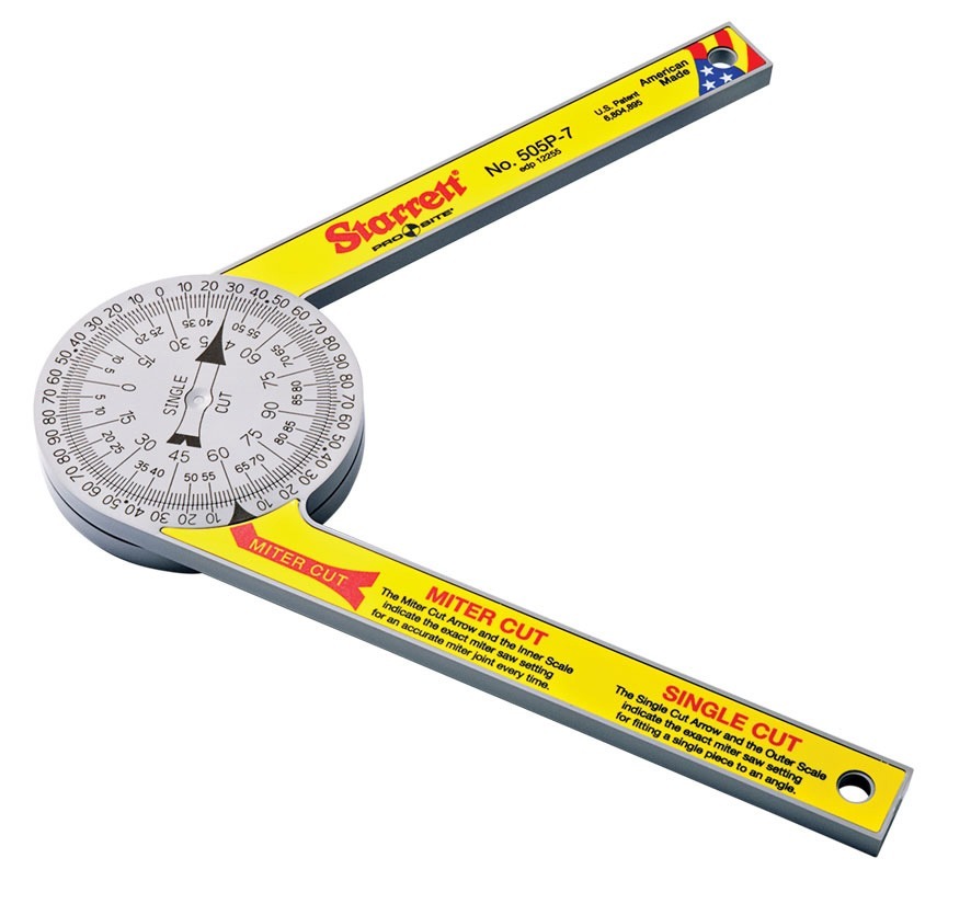 STARRETT 505P-7 175mm (7″) Plastic Mitre Protractor