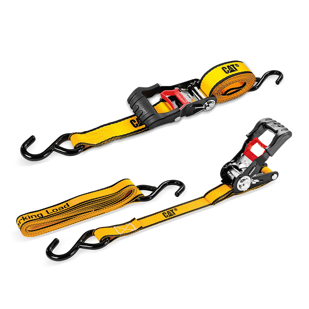 Cat® 3.6M x 25mm, 2pc Ratchet Tie-Down Strap–400KG