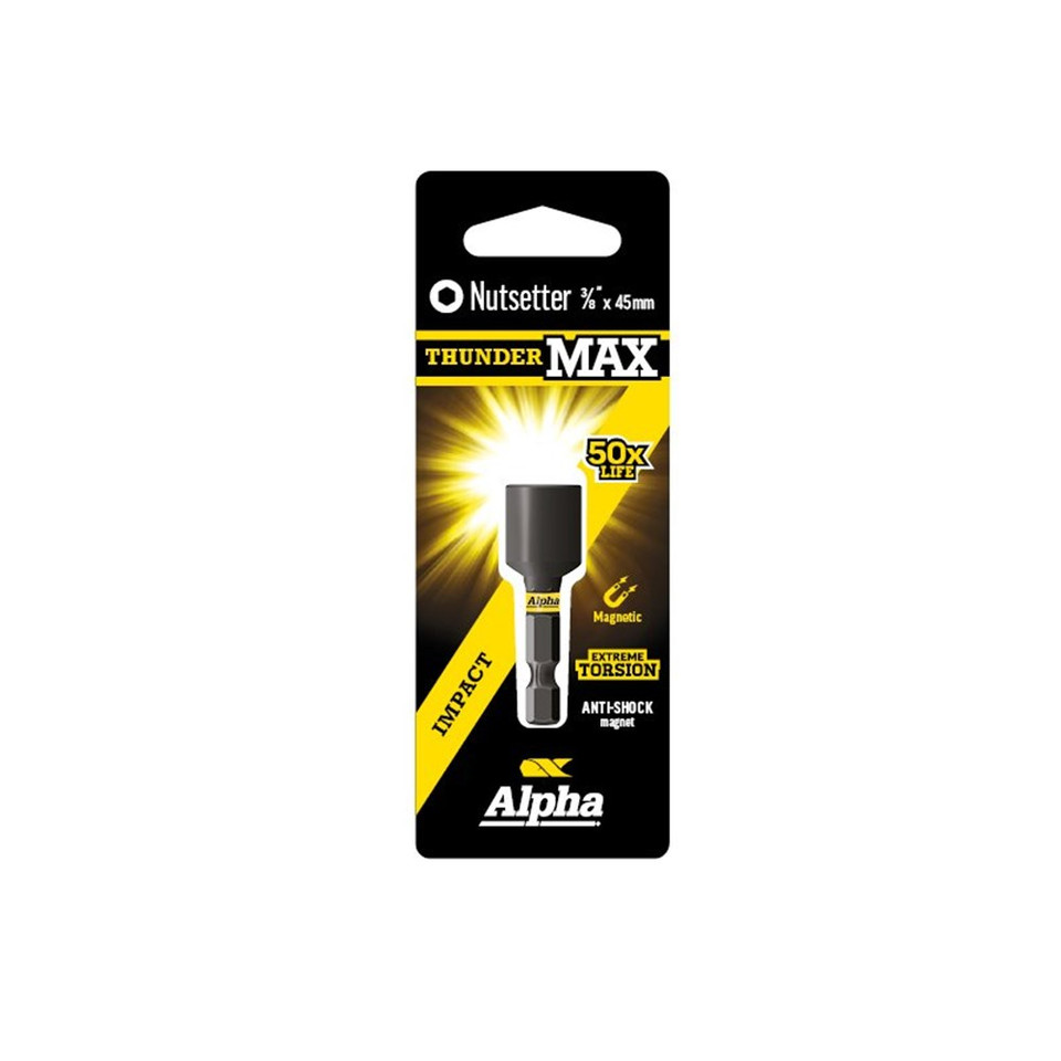 ThunderMax Impact Magnetic Nutsetter 3/8" x 45mm - Carded