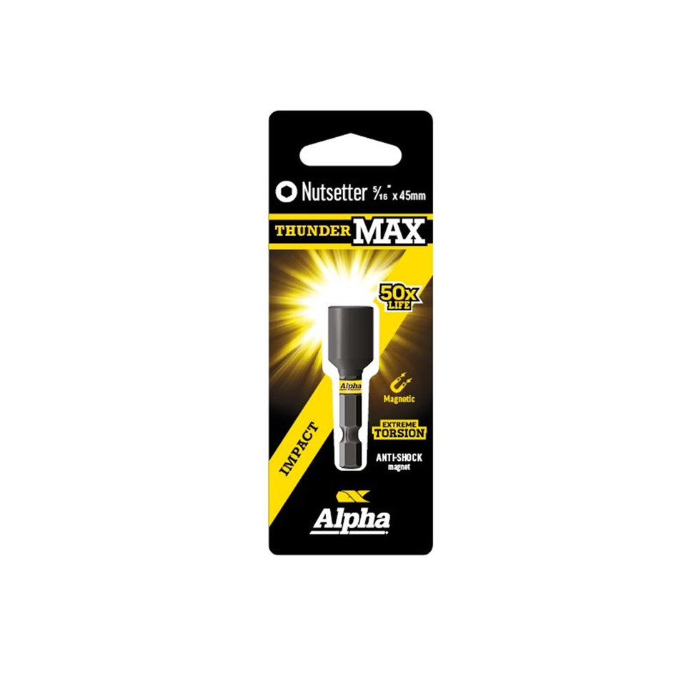 ThunderMax Impact Magnetic Nutsetter 5/16" x 45mm - Carded