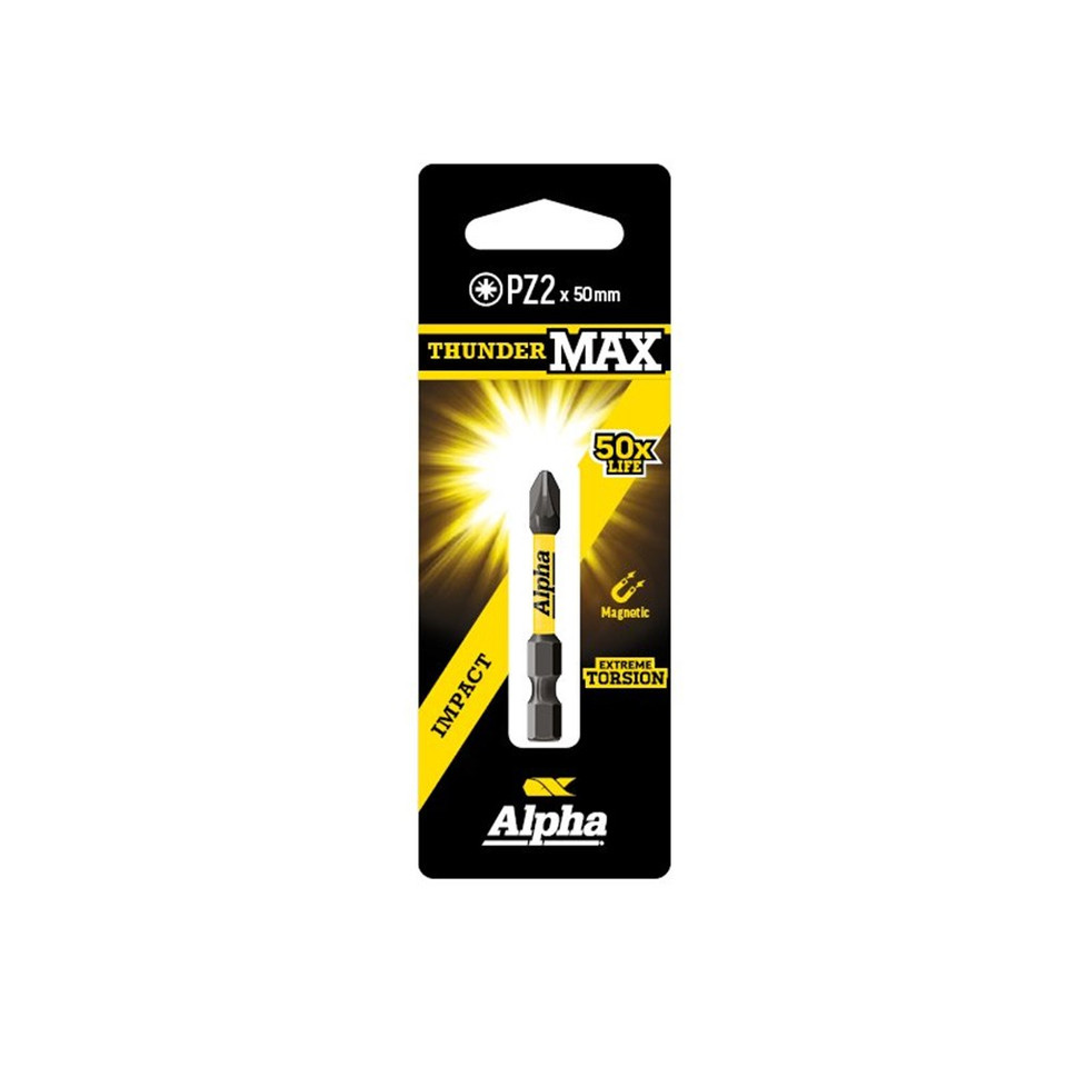 ThunderMax Impact Power Bit PZ2 x 50mm - Carded