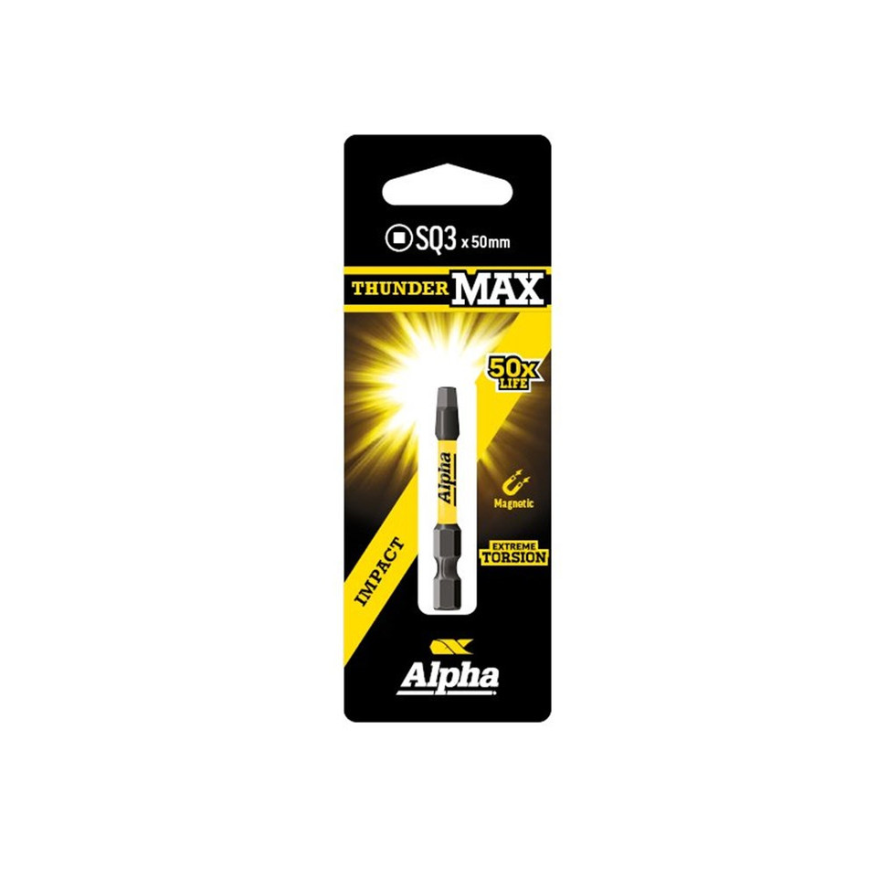 ThunderMax Impact Power Bit SQ3 x 50mm - Carded